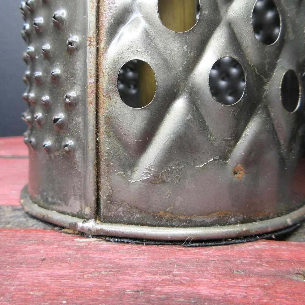 Primitive Grater Lantern Lamp Light Primitive Rustic Farmhouse Decor Electric